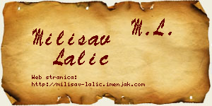 Milisav Lalić vizit kartica
